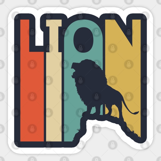 Vintage Retro Wild Lion Gift Sticker by GWENT